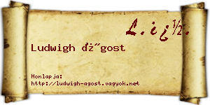 Ludwigh Ágost névjegykártya